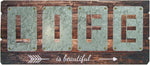 Manual Woodworkers and Weavers Life is Beautiful Cutout Wall Sign Set – Rustic Inspirational Decor, Set of 2, 28" L x 12" W Each