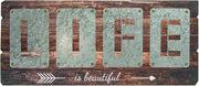 Manual Woodworkers Life is Beautiful Cutout Sign Set – Rustic Wall Decor 28