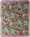 Succulent and Butterfly Throw – 50x60 Woven Cotton Blanket
