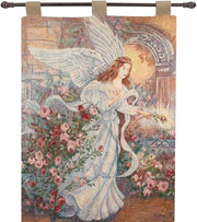 Lena Liu Angel of Love Wall Hanging – 26x36 Cotton Tapestry with Rod