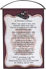 A Fireman’s Prayer Wall Hanging – 17 x 25 Inch Cotton Polyester by Manual Woodworkers