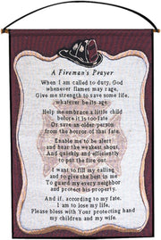 Fireman’s Prayer Wall Tapestry – Woven Cotton 17x25 Hanging
