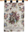 Spanish Scripture Tapestry – Hummingbird and Floral Design 26x36