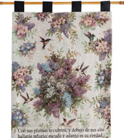 Inspirational Wall Art in Spanish – Woven Hummingbird Tapestry