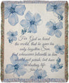 Christian Throw Blanket – For God So Loved the World Woven Cotton Tapestry, 60x50
