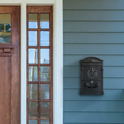 Fine Art Lighting AB01L Barcelona Locking Cast Aluminum Mailbox for Outside Matte Black