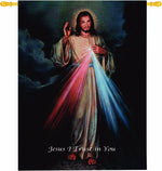 The Divine Mercy Wall Hanging– 26 x 36 Inch Cotton Polyester Decor by Manual Woodworkers