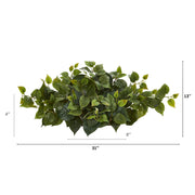 Green Artificial Philodendron Ledge Plant