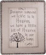 Heaven 50x60 inch Cotton Throw Faith-Inspired Decorative Tapestry by Manual Woodworkers