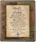 The Lord’s Prayer Woven Cotton Throw – 50x60 inch Faith Accent by Manual Woodworkers