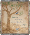 Come to Me Scripture Throw – 50x60 Cotton Inspirational Blanket