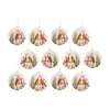 Melrose Glass Cardinal Pine Tree Disc Ornament (Set of 12)