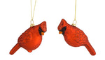 Melrose Glass Cardinal Bird Ornament (Set of 12)