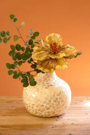 capiz shell vase,