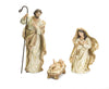 Melrose Nativity Holy Family Figurines with Gold Accents (Set of 3)