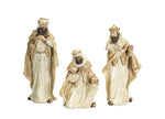 Melrose Nativity Wisemen Figurines with Gold Accents (Set of 3)