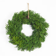 Melrose Pine Wreath Candle Ring with Jute Hanger 11.5