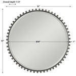 Contemporary Uttermost Taza round decorative mirror for entryway