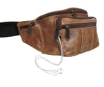 Amerileather Everyday Travel Fanny Pack Zippered Pockets & Adjustable Fit