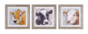Melrose Wood Framed Cow Print Under Glass (Set of 3)