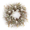 Melrose Cotton and Leaf Twig Wreath 28"D