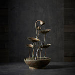 Decorative Metal Fountain – 19.5" Lotus Leaf Water Feature by Melrose