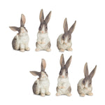 Melrose Long Ear Rabbit Figurine (Set of 6)