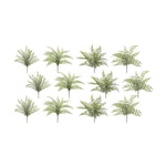 Fern Foliage Bush 16" Plastic Greenery – Set of 12 by Melrose