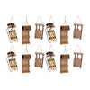 Melrose Vintage Wood Sled Tree Ornament (Set of 12)