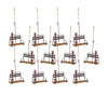 Melrose Vintage Wood and Metal Ski Chair Lift Ornament (Set of 12)