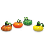 AG Carnival Pumpkin Decor – Glass Set of 4, 3.8 H Seasonal Home Accent by SPI