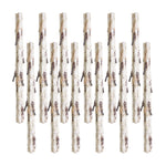 Melrose Rustic Birch Log Bundle with Snowy Accents (Set of 12)