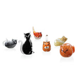 Decorative Mini Cat Figurines – Glass 5 H Home or Office Accent by SPI