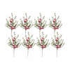 Melrose Winter Pine and Boxwood Berry Spray (Set of 8)