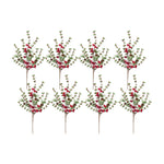 Melrose Winter Pine and Boxwood Berry Spray (Set of 8)