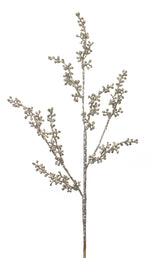 Glittered Berry Spray Set of Twelve Faux Stems 24 inch by Melrose