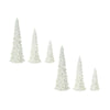 Decorative Off White Resin Tree Set for Holiday Décor