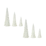 Resin Tabletop Christmas Tree Set in Off White by Melrose