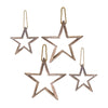 Melrose Natural Wooden Star Ornament with Jute Hanger (Set of 2)