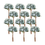 Hydrangea Faux Flower Bundle in Soft Blue Set of 12 by Melrose