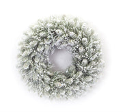 Melrose Flocked Pine Candle Ring Wreath (Set of 2)