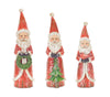 Melrose Distressed Wood Design Santa Figruine (Set of 3)