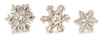 Melrose Beaded Wood Design Snowflake Decor (Set of 3)