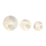 Pine Cone Globes Set of 3 LED Lights 6 Hour Timer Indoor Christmas 8"H By Melrose
