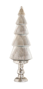 Melrose Silver Mercury Glass Tree on Pedestal 36"H