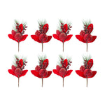 Melrose Beaded Pomegranate and Pear Pine Pick (Set of 8)