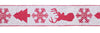 Melrose Red and White Deer and Tree Wired Ribbon (Set of 2)