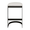 Uttermost Steel Frame Taupe Gray Fabric Maude Outdoor Bar Stool