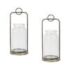 Iron Lantern Candle Holders with Glass Jar
