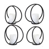 Melrose Modern Metal Circles Candle Holder (Set of 4)